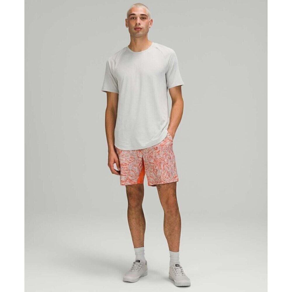Lululemon Linerless Parallel Divide Shorts Mens XL Warm Coral Running